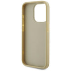 Karl Lagerfeld Wrinkled Metal Signature dėklas iPhone 15 Pro – auksinis -- iPhone 15 Pro