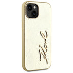 Karl Lagerfeld dėklas iPhone 15 – auksinis