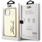 Karl Lagerfeld dėklas iPhone 15 – auksinis