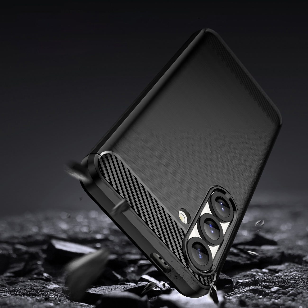 Carbon Case TPU dėklas Samsung Galaxy M06 5G – juodas -- Samsung Galaxy M06