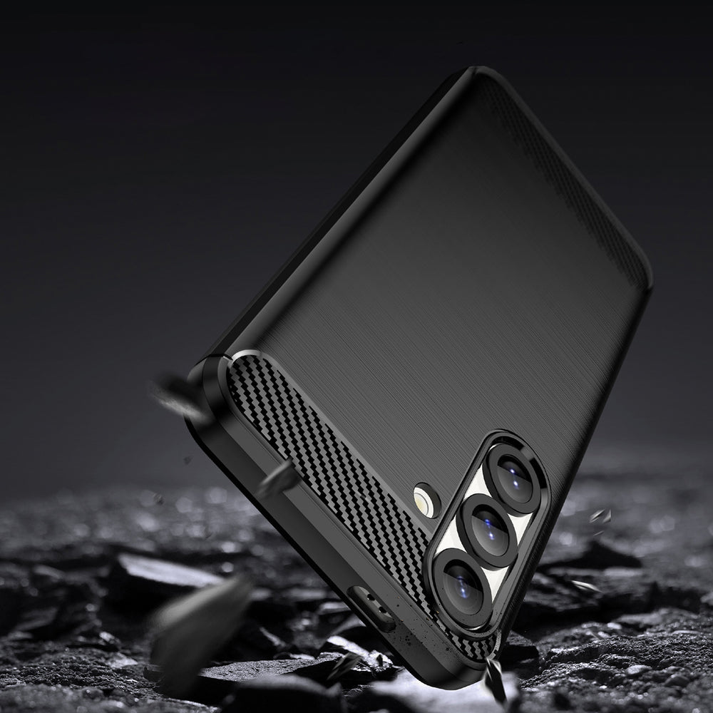 Carbon Case silikoninis dėklas Xiaomi Poco X7 – juodas -- Xiaomi Poco X7