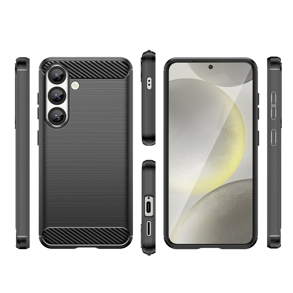 Carbon Case TPU dėklas Xiaomi Poco F7 Pro – juodas -- Xiaomi Poco F7 Pro