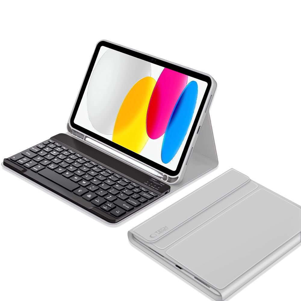 Tech-Protect SC rašiklis + klaviatūros dėklas, skirtas iPad 10.9" 2022 (10th gen.) / 11" 2025 (11th gen.) – pilka