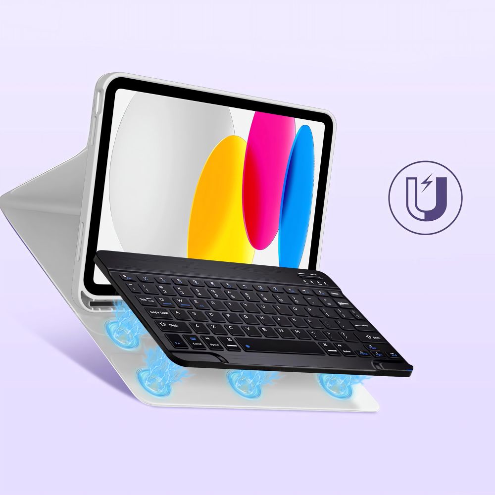 Tech-Protect SC rašiklis + klaviatūros dėklas, skirtas iPad 10.9" 2022 (10th gen.) / 11" 2025 (11th gen.) – pilka