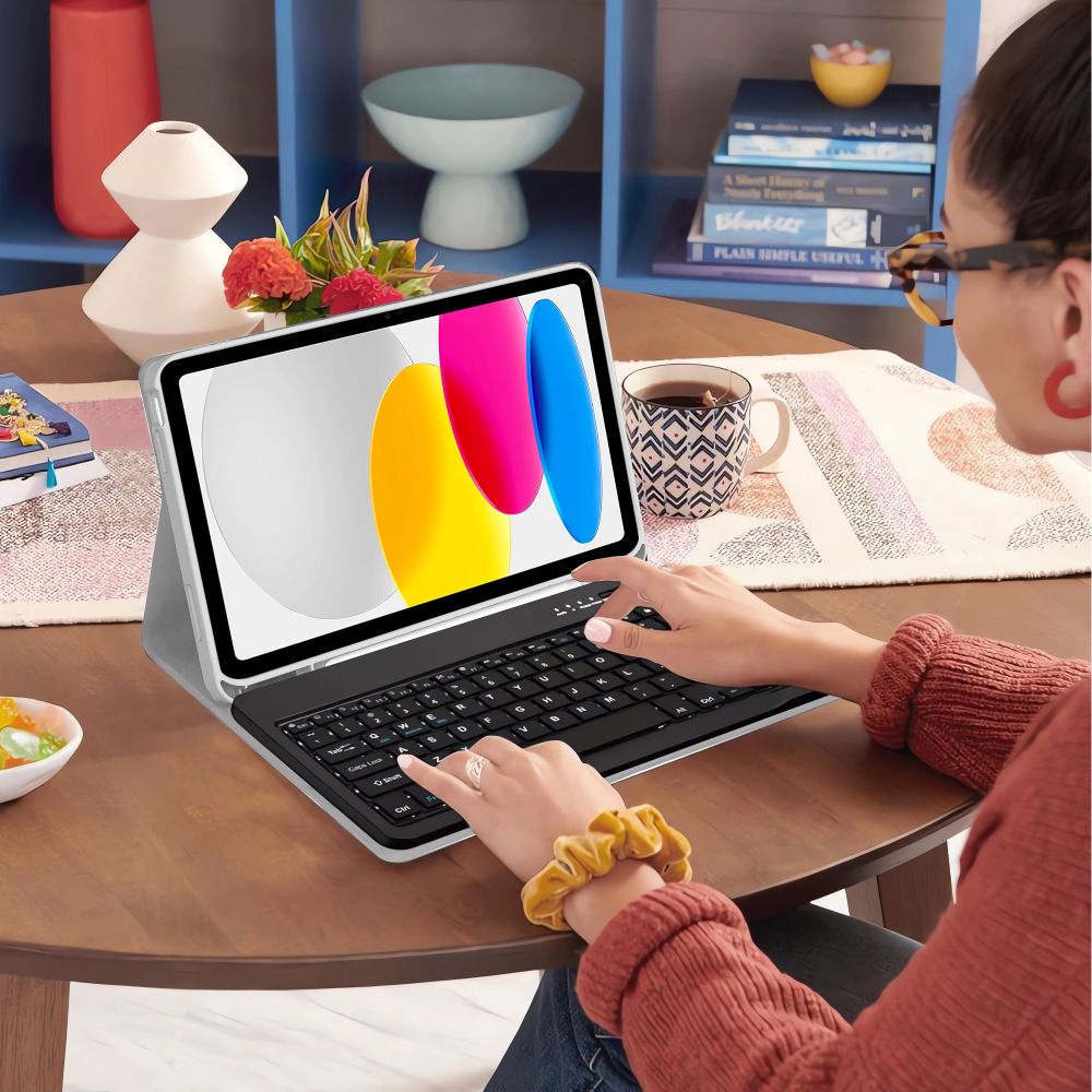 Tech-Protect SC rašiklis + klaviatūros dėklas, skirtas iPad 10.9" 2022 (10th gen.) / 11" 2025 (11th gen.) – pilka