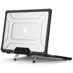 Tech-Protect SmartShell Pro dėklas, skirtas MacBook Air 13" 2023-2025 M2 / M3 / M4 - skaidrus ir juodas -- Cell phone...