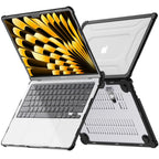 Tech-Protect SmartShell Pro dėklas, skirtas MacBook Air 13" 2023-2025 M2 / M3 / M4 - skaidrus ir juodas -- Cell phone...