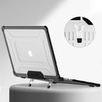Tech-Protect SmartShell Pro dėklas, skirtas MacBook Air 13" 2023-2025 M2 / M3 / M4 - skaidrus ir juodas -- Cell phone...