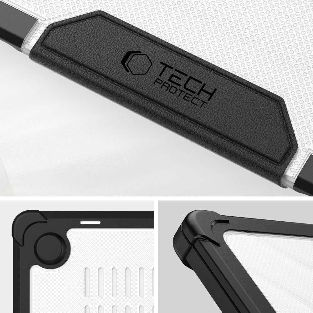 Tech-Protect SmartShell Pro dėklas, skirtas MacBook Air 13" 2023-2025 M2 / M3 / M4 - skaidrus ir juodas -- Cell phone...