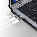 Tech-Protect SmartShell Pro dėklas, skirtas MacBook Air 13" 2023-2025 M2 / M3 / M4 - skaidrus ir juodas -- Cell phone...