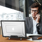 Tech-Protect SmartShell Pro dėklas, skirtas MacBook Air 13" 2023-2025 M2 / M3 / M4 - skaidrus ir juodas -- Cell phone...