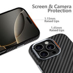 Tech-Protect Ion Carbon MagSafe dėklas iPhone 16 Pro Max – juodai pilkas -- iPhone 16 Pro Max