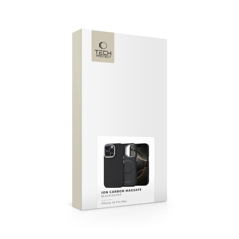 Tech-Protect Ion Carbon MagSafe dėklas iPhone 16 Pro Max – juodai pilkas -- iPhone 16 Pro Max
