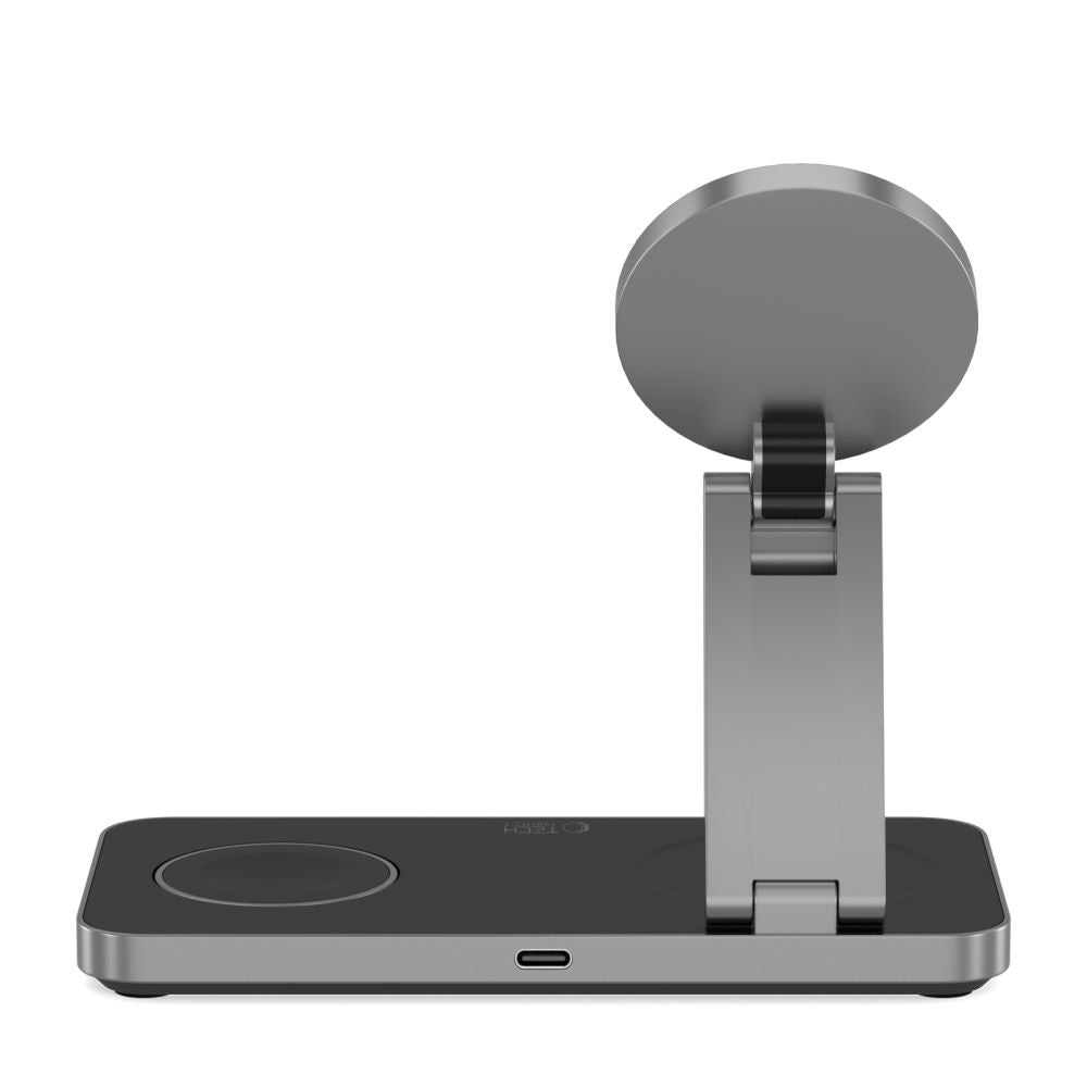 Tech-Protect QI15W-A47 MagSafe 3in1 indukcinis įkroviklis + USB-C laidas - juodas -- Cell phone chargers