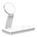 Tech-Protect QI15W-A47 MagSafe 3in1 indukcinis įkroviklis + USB-C laidas - baltas -- Cell phone chargers