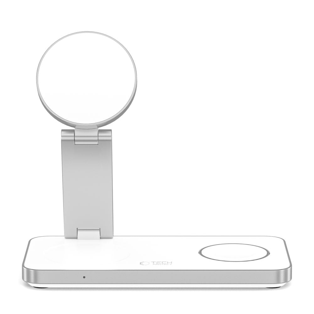 Tech-Protect QI15W-A47 MagSafe 3in1 indukcinis įkroviklis + USB-C laidas - baltas -- Cell phone chargers