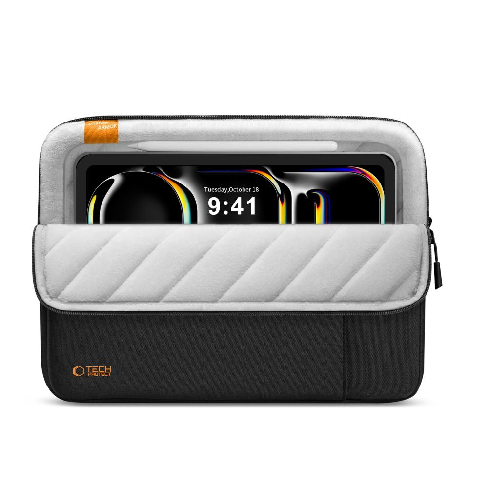 Tech-Protect Defender nešiojamojo kompiuterio ir planšetės krepšys 11-13" - Juodas -- Laptop Bags