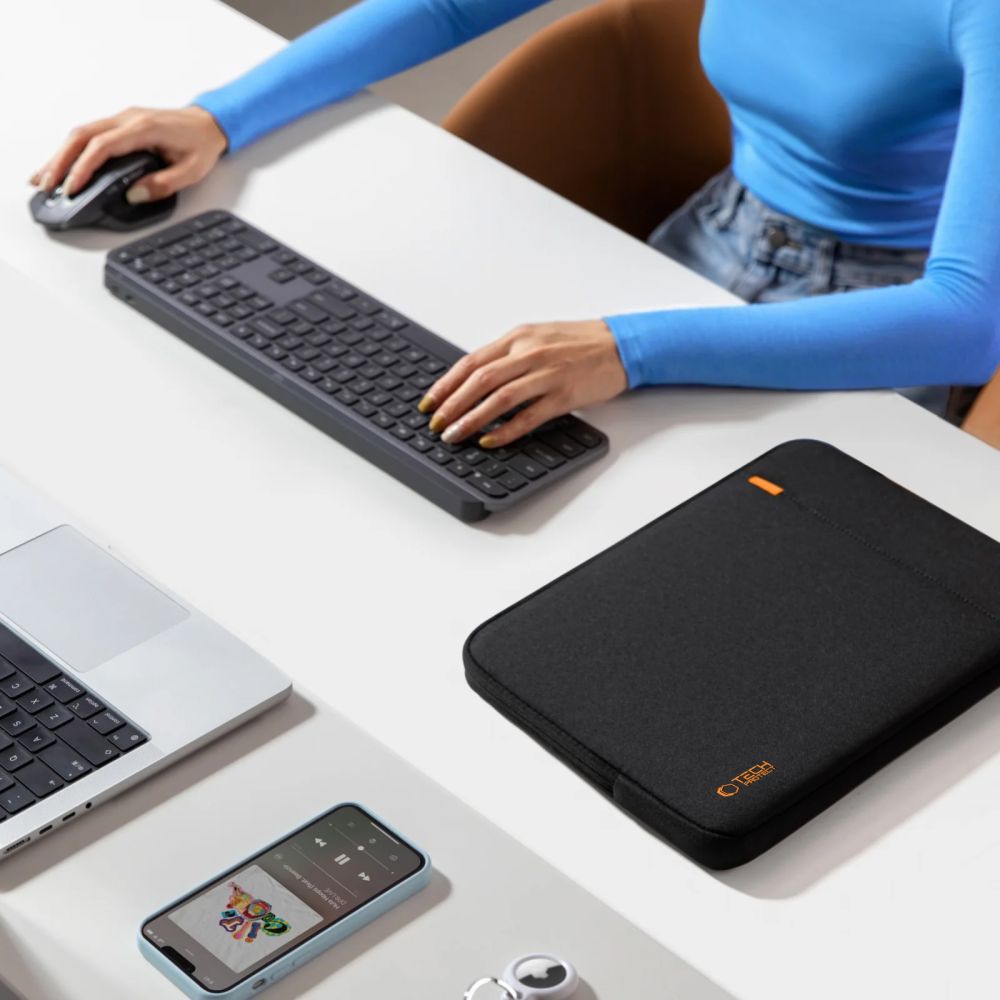 Tech-Protect Defender nešiojamojo kompiuterio ir planšetės krepšys 11-13" - Juodas -- Laptop Bags