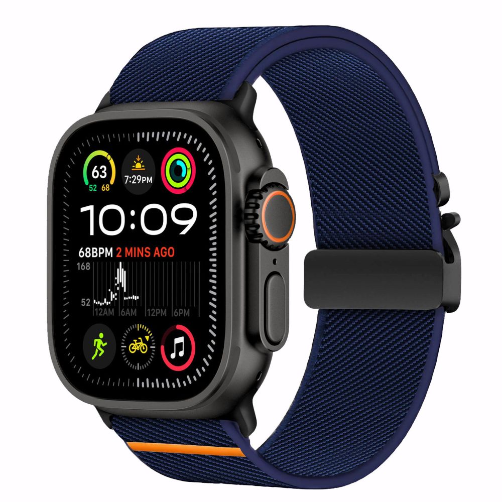 Tech-Protect nailoninis užsegimas, skirtas Apple Watch 44 / 45 / 46 / 49 mm – tamsiai mėlynas -- Apple Watch 44
