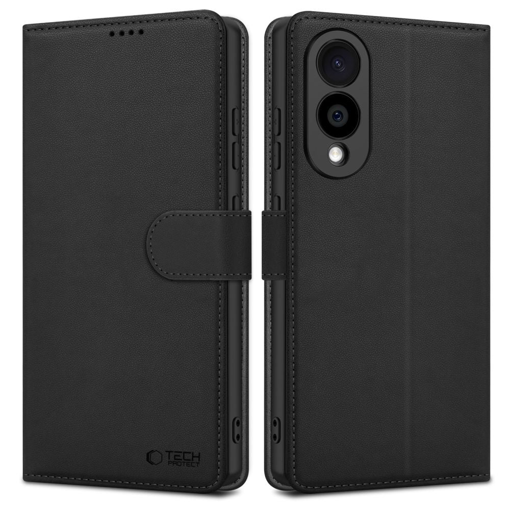 Tech-Protect Wallet dėklas Samsung Galaxy S25 Edge – juodas -- Samsung Galaxy S25 Edge