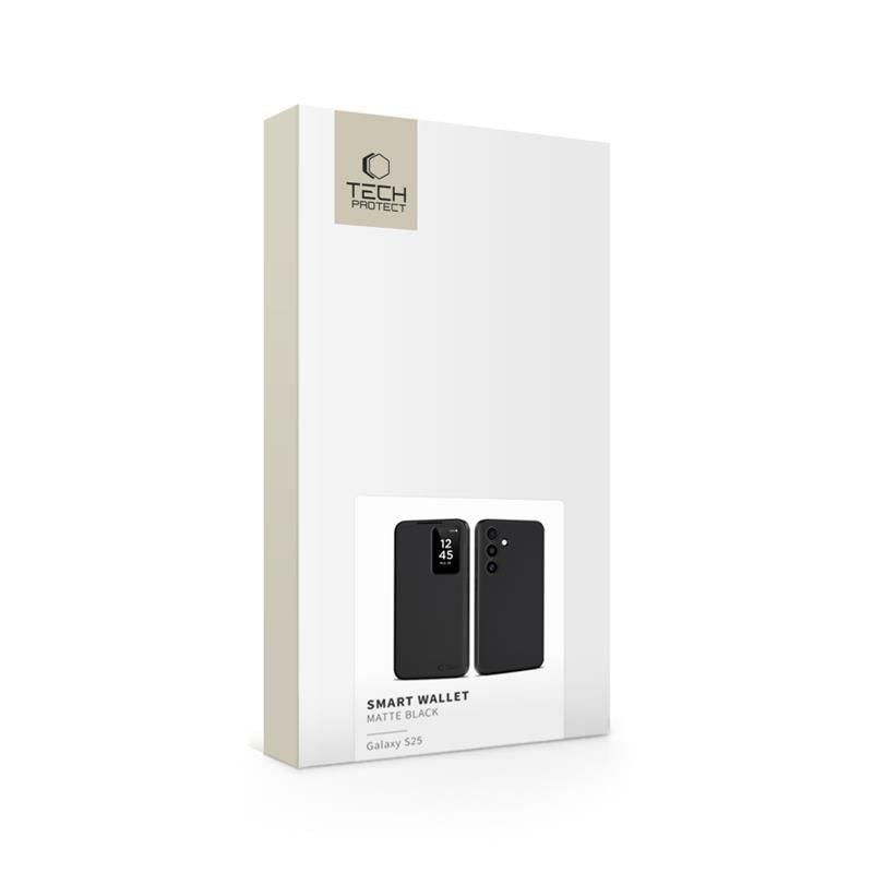 Tech-Protect Smart Wallet dėklas Samsung Galaxy S25 – juodas -- Samsung Galaxy S25