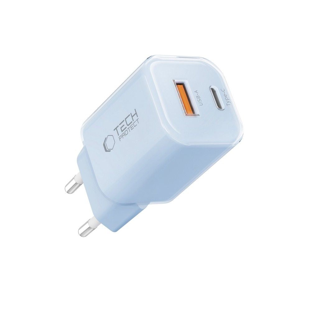 Tech-Protect NCM33W 2 jungčių PD33W/QC3.0 sieninis įkroviklis - mėlynas -- Cell phone chargers