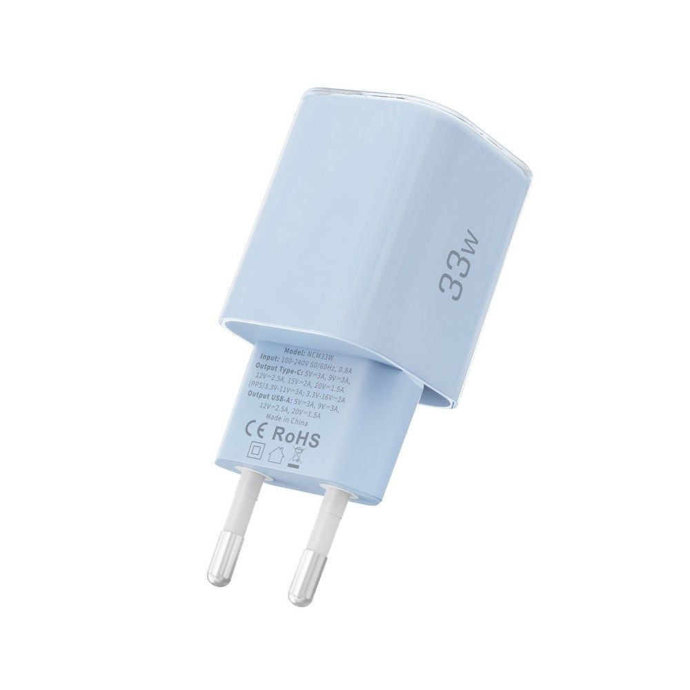 Tech-Protect NCM33W 2 jungčių PD33W/QC3.0 sieninis įkroviklis - mėlynas -- Cell phone chargers