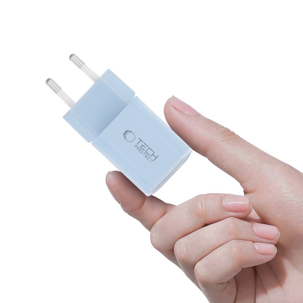 Tech-Protect NCM33W 2 jungčių PD33W/QC3.0 sieninis įkroviklis - mėlynas -- Cell phone chargers