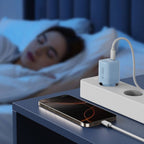 Tech-Protect NCM33W 2 jungčių PD33W/QC3.0 sieninis įkroviklis - mėlynas -- Cell phone chargers