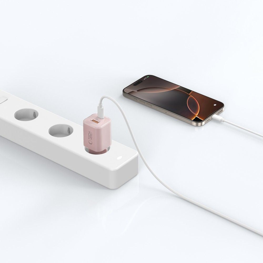 Tech-Protect NCM33W 2 jungčių PD33W/QC3.0 sieninis įkroviklis - rožinis -- Cell phone chargers