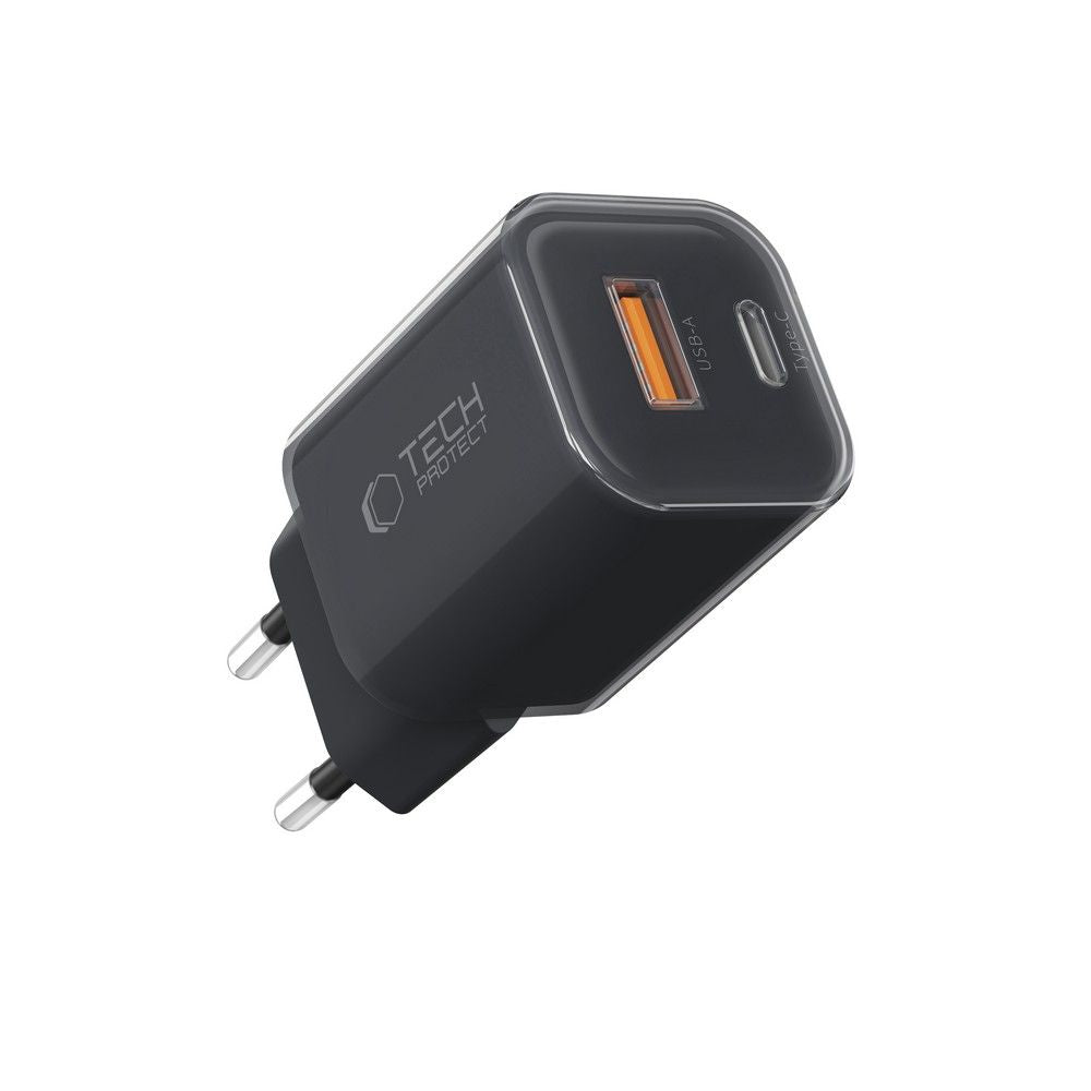 Tech-Protect NCM33W 2 jungčių PD33W/QC3.0 sieninis įkroviklis - juodas -- Cell phone chargers