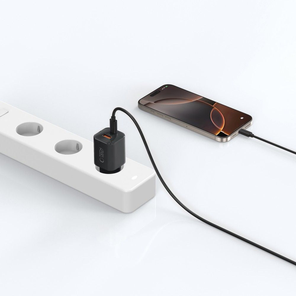 Tech-Protect NCM33W 2 jungčių PD33W/QC3.0 sieninis įkroviklis - juodas -- Cell phone chargers