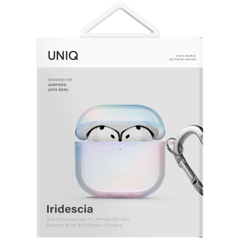 Uniq Iridescia dėklas AirPods 4 – Holo Quartz