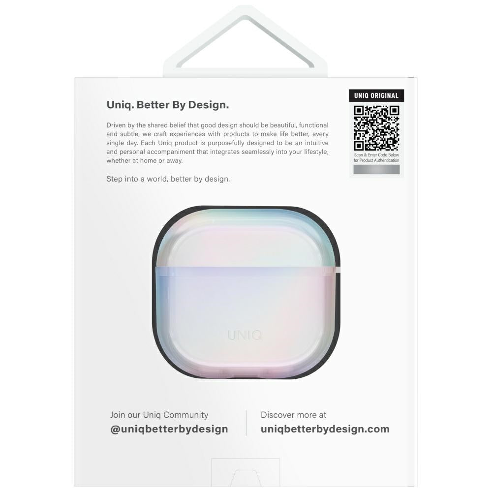 Uniq Iridescia dėklas AirPods 4 – Holo Quartz