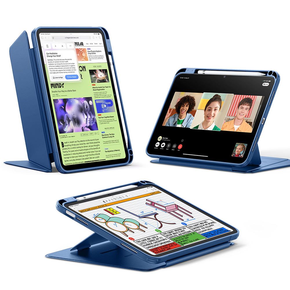 ESR Apverčiamas hibridinis dėklas, skirtas iPad 10.9" 2022 / iPad 11" 2024 - mėlynas