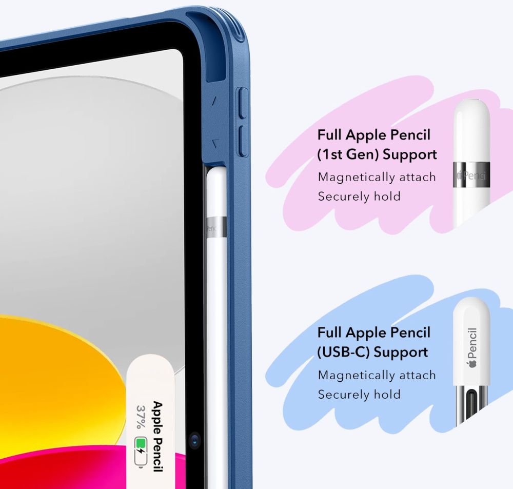 ESR Apverčiamas hibridinis dėklas, skirtas iPad 10.9" 2022 / iPad 11" 2024 - mėlynas