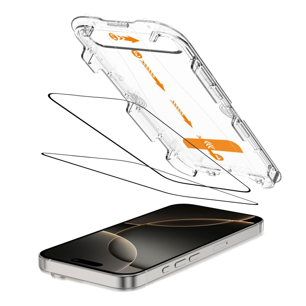 Tech-Protect Quick Set+ grūdintas stiklas iPhone 16 Pro (2 vnt.) -- iPhone 16 Pro