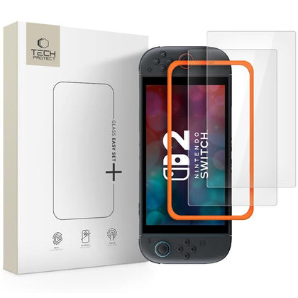 Tech-Protect Easy Set+ grūdintas stiklas Nintendo Switch 2 (2 vnt.) -- Cell phone tempered glass