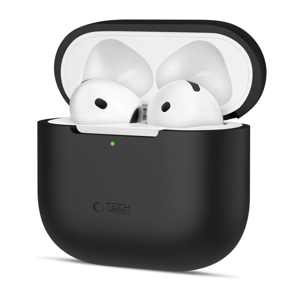 Tech-Protect silikoninis dėklas AirPods 4 – juodas -- AirPods 4
