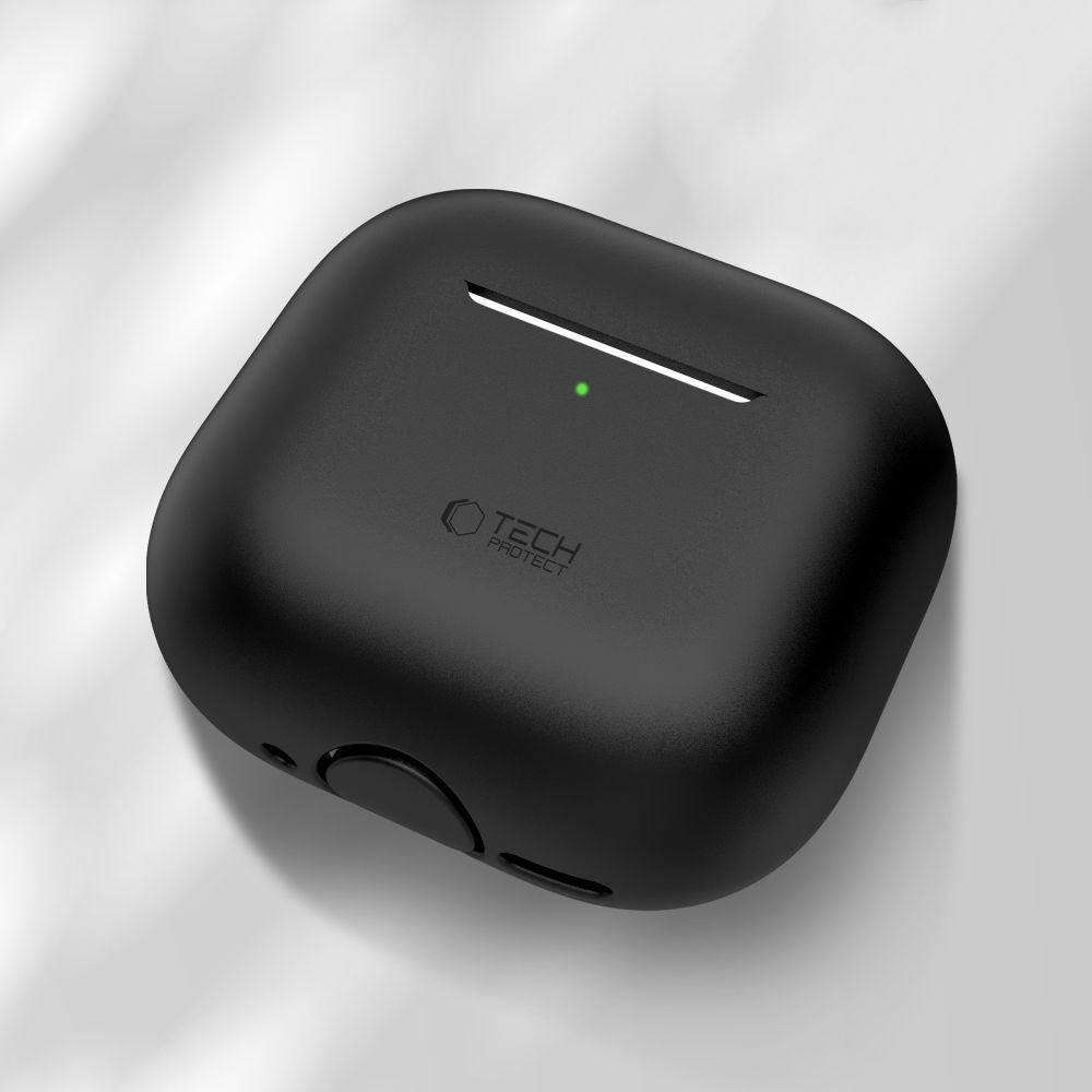 Tech-Protect silikoninis dėklas AirPods 4 – juodas -- AirPods 4