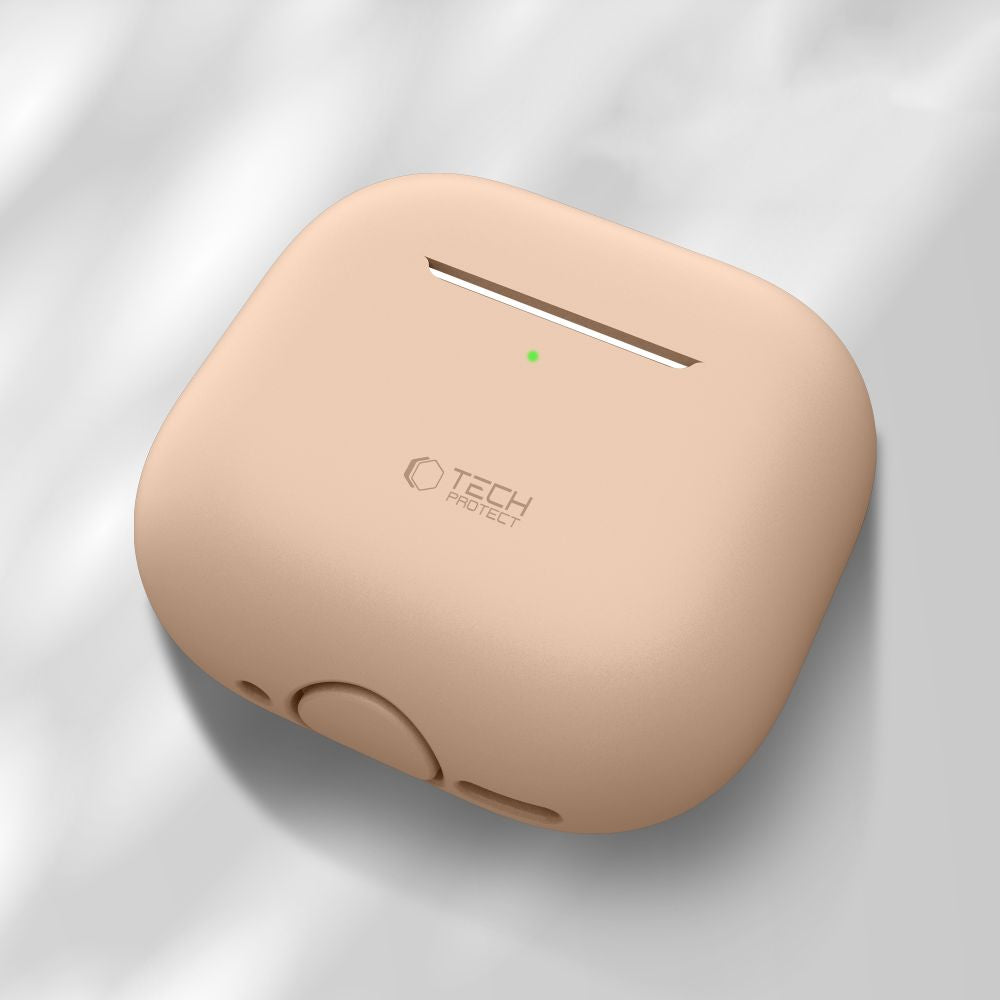Tech-Protect silikoninis dėklas AirPods 4 – smėlio -- AirPods 4
