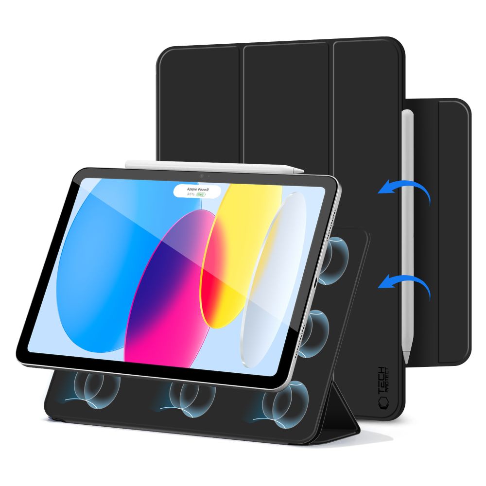 Tech-Protect Smartcase Magnetic, skirtas iPad 10.9" 2022 / iPad 11" 2025 - juodas