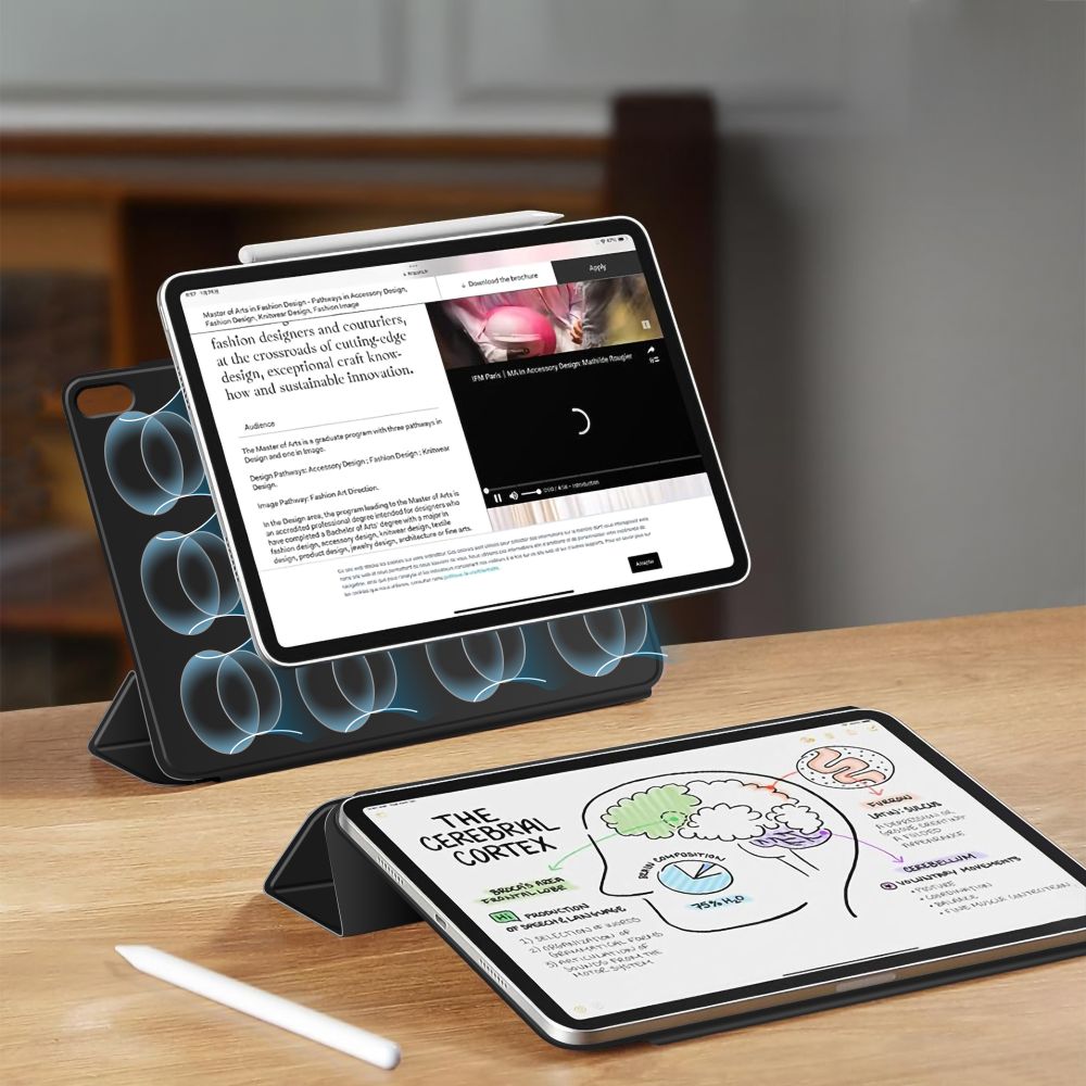 Tech-Protect Smartcase Magnetic, skirtas iPad 10.9" 2022 / iPad 11" 2025 - juodas