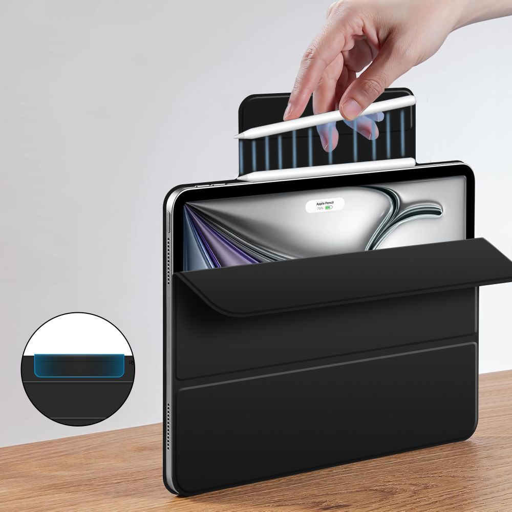 „Tech-Protect Smartcase“ magnetinis dėklas, skirtas iPad Air 13“ (2024/2025/2026) – juodas