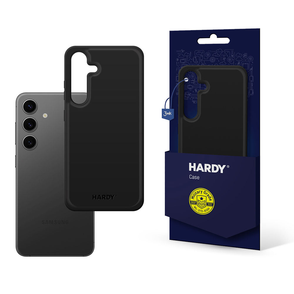 3mk Hardy Android Silky Leather MagCase, skirtas Samsung Galaxy S24+ – juodas