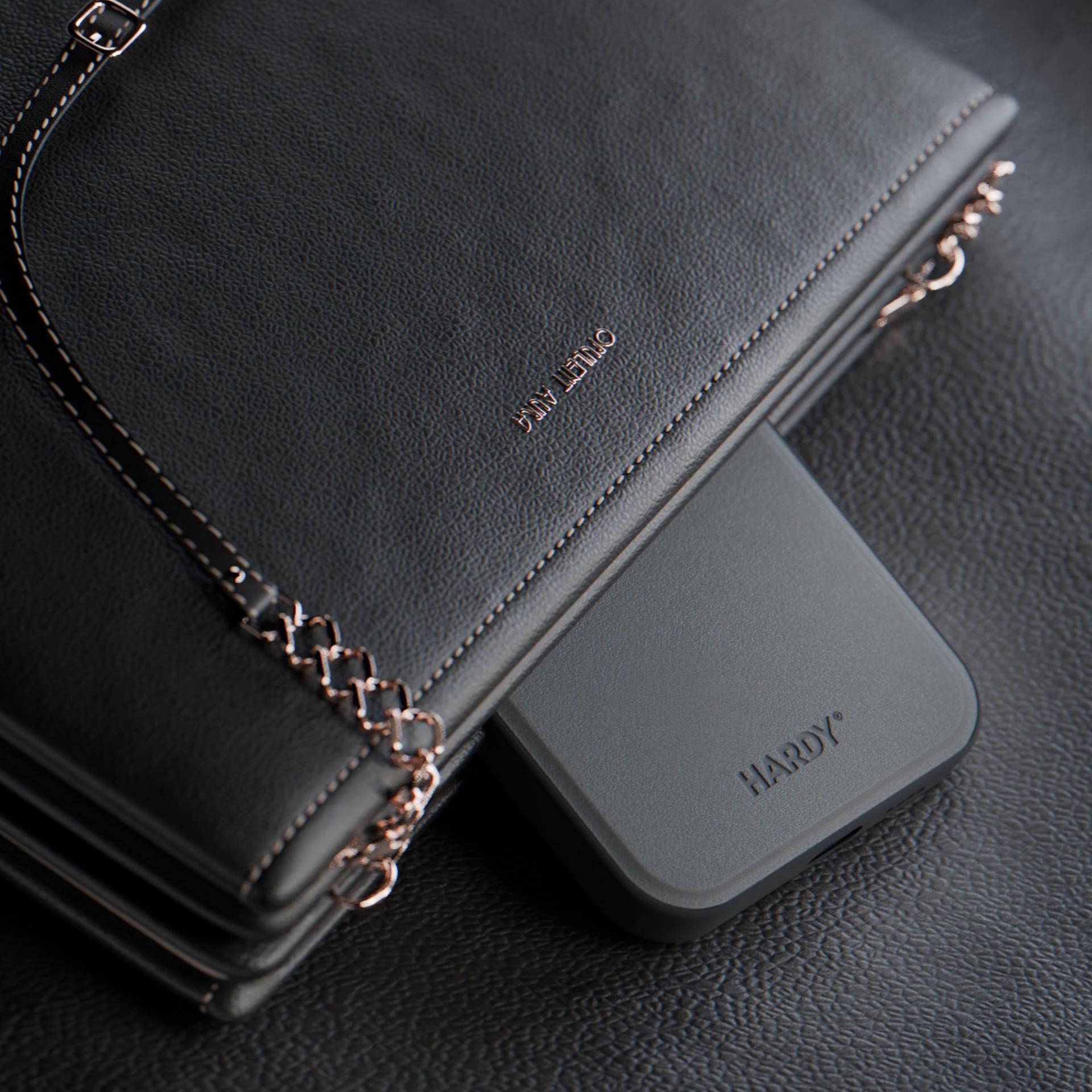 3mk Hardy Apple Silky Leather MagCase, skirtas Apple iPhone 16 - juodas