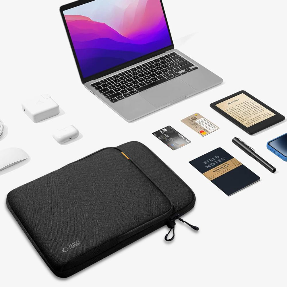 Tech-Protect Defender VR nešiojamojo kompiuterio krepšys 13-14 - Juodas -- Laptop Bags