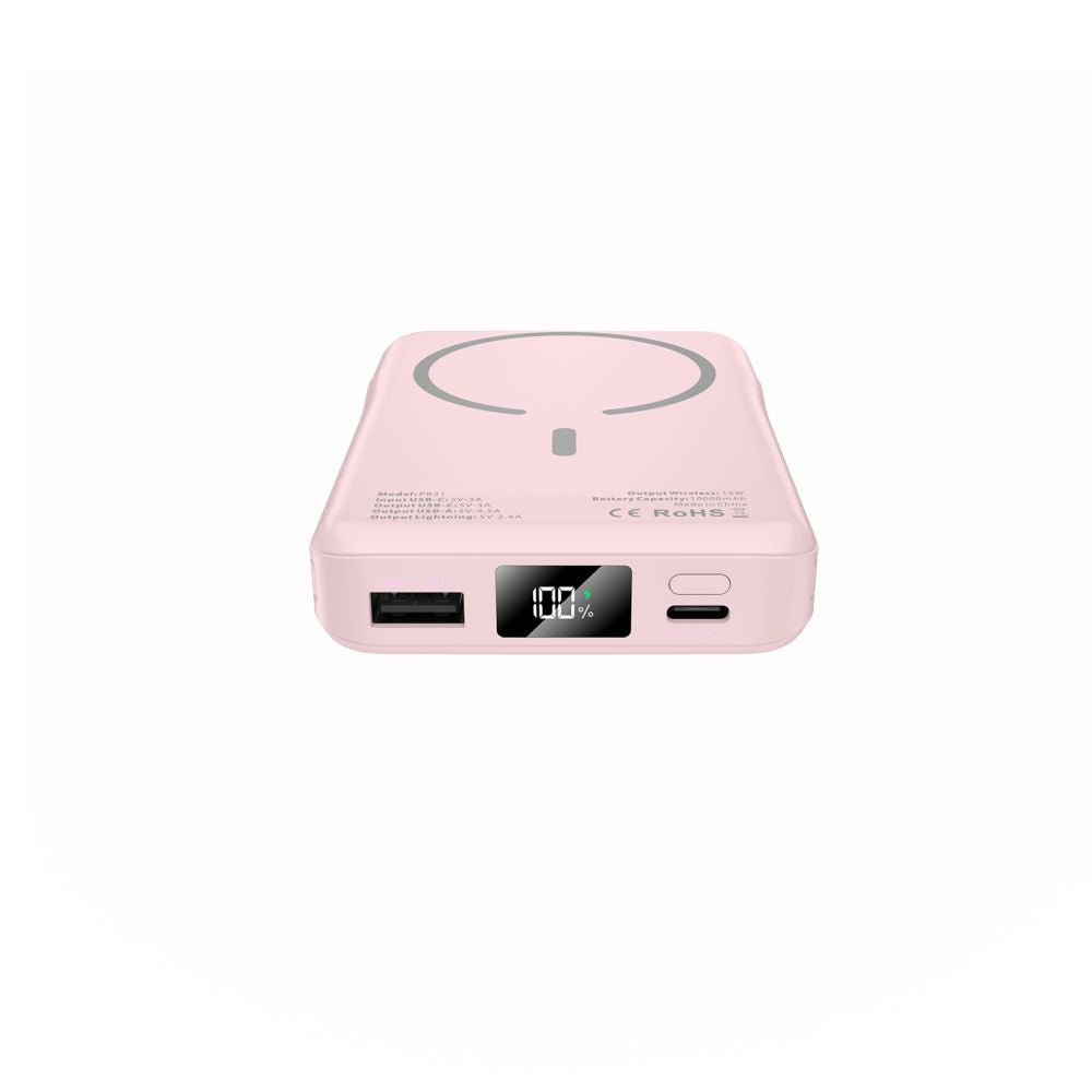Tech-Protect išorinė baterija PB31 LifeMag MagSafe 10000 mAh rožinė -- Powerbanks