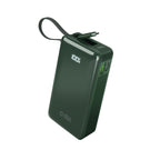 SBS išorinė baterija 10000 mAh 20W su integruotu USB-C laidu ir skaitmeniniu ekranu žalia