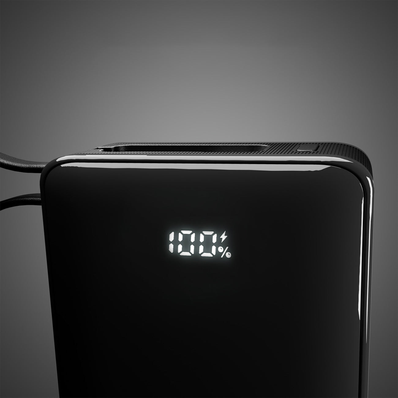 SBS išorinė baterija 20000 mAh 20W su integruotu USB-C laidu ir skaitmeniniu ekranu juoda